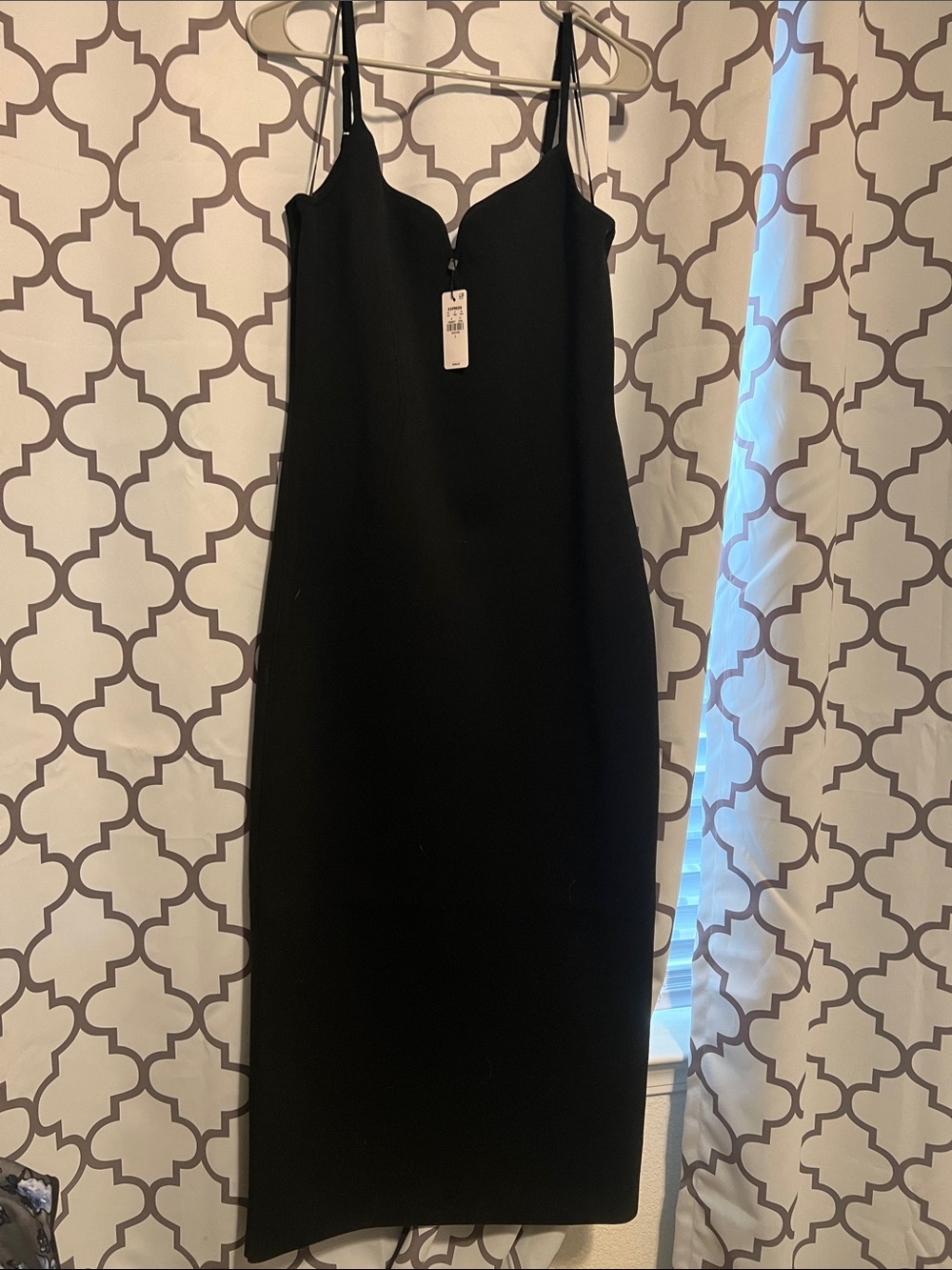 Express Black Spaghetti Strap Midi Dress